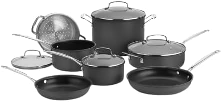 Cuisinart Chef's Classic Nonstick Hard Anodized 11-Piece Set - Black – Cookware Sets