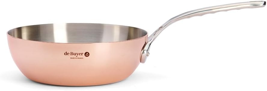 De Buyer Prima Matera Conical Sauté Pan – 3.1 liters – Copper – Sauté Pans