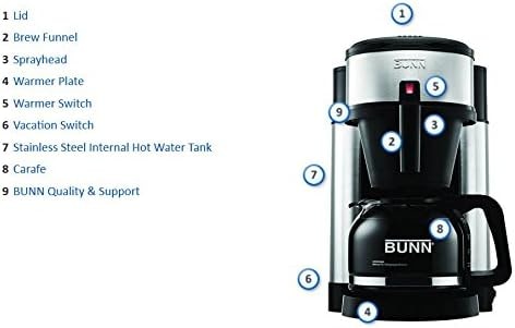 Bunn bt Speed Brew 10-cup Thermal Carafe Home Coffee Brewer – 10 cups – Black – Coffee Machines