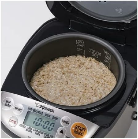 Zojirushi Rice Cooker & Warmer – 3 cups – Stainless Black – Rice Cookers