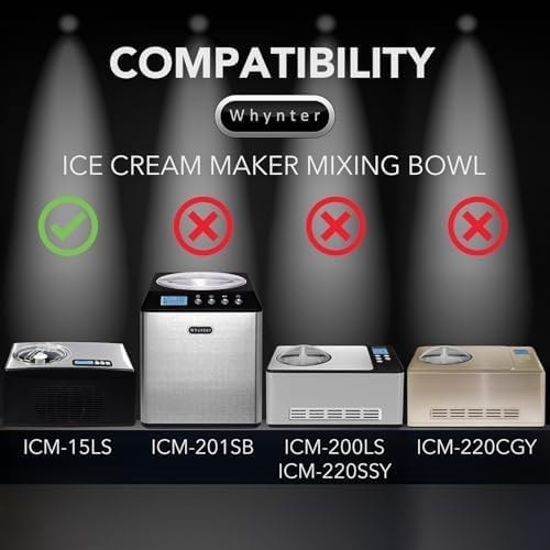 Whynter ICM-15LS Ice Cream Maker – 1.6 quarts – Stainless Steel – Ice Cream Machines