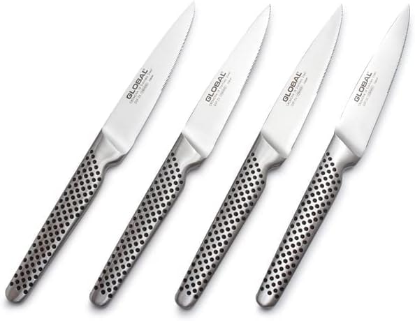 Global Classic 4-Piece Steak Knife Set – 4 Pieces – Silver – Steak Sets