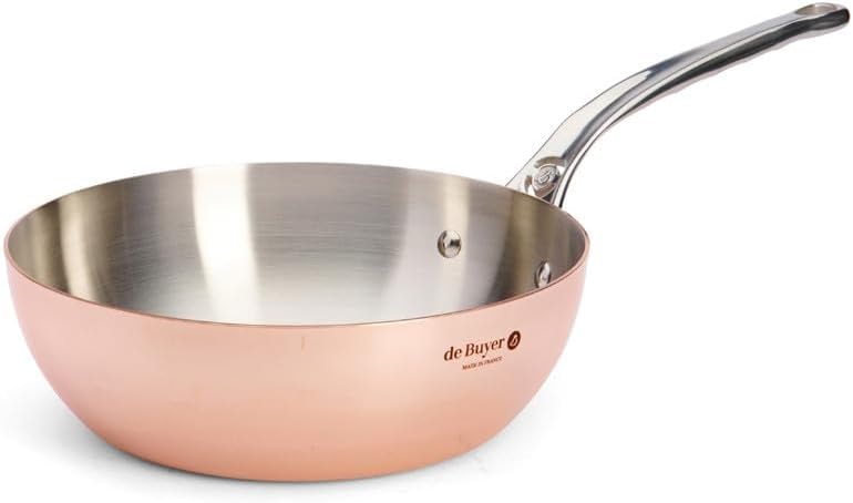 De Buyer Prima Matera Conical Sauté Pan – 3.1 liters – Copper – Sauté Pans