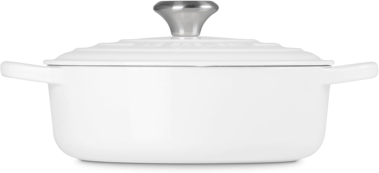 Le Creuset Signature Round Wide Dutch Oven – 3.5 quarts – White – Dutch Ovens