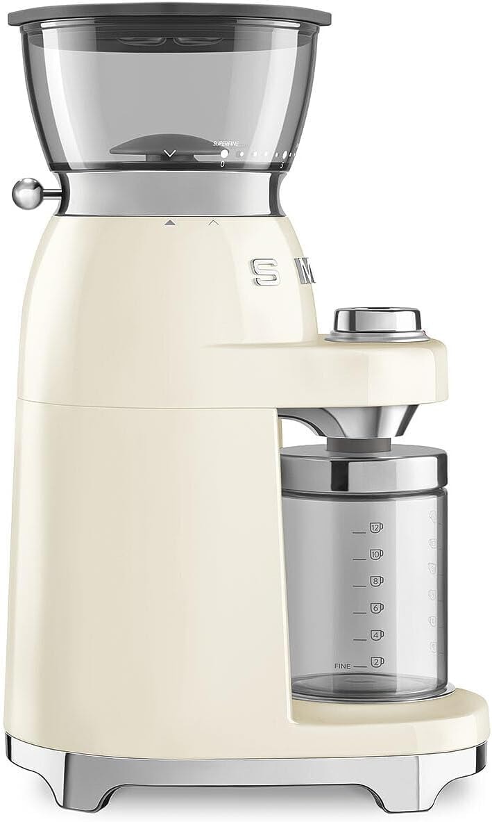 Smeg Coffee Grinder cgf01rdeu – Cream – Electric Burr Grinders