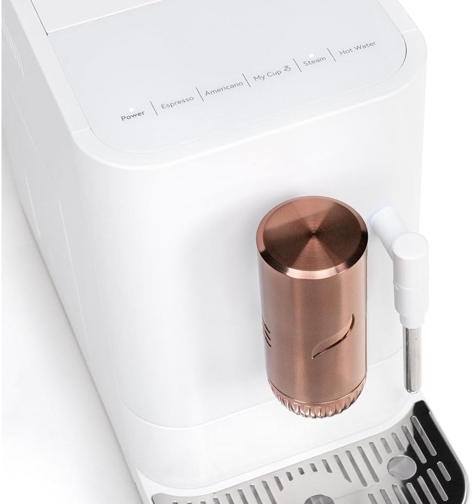 Cafe Affetto Automatic Espresso Machine + Frother – 1.2 liters – Matte White – Super-Automatic Espresso Machines