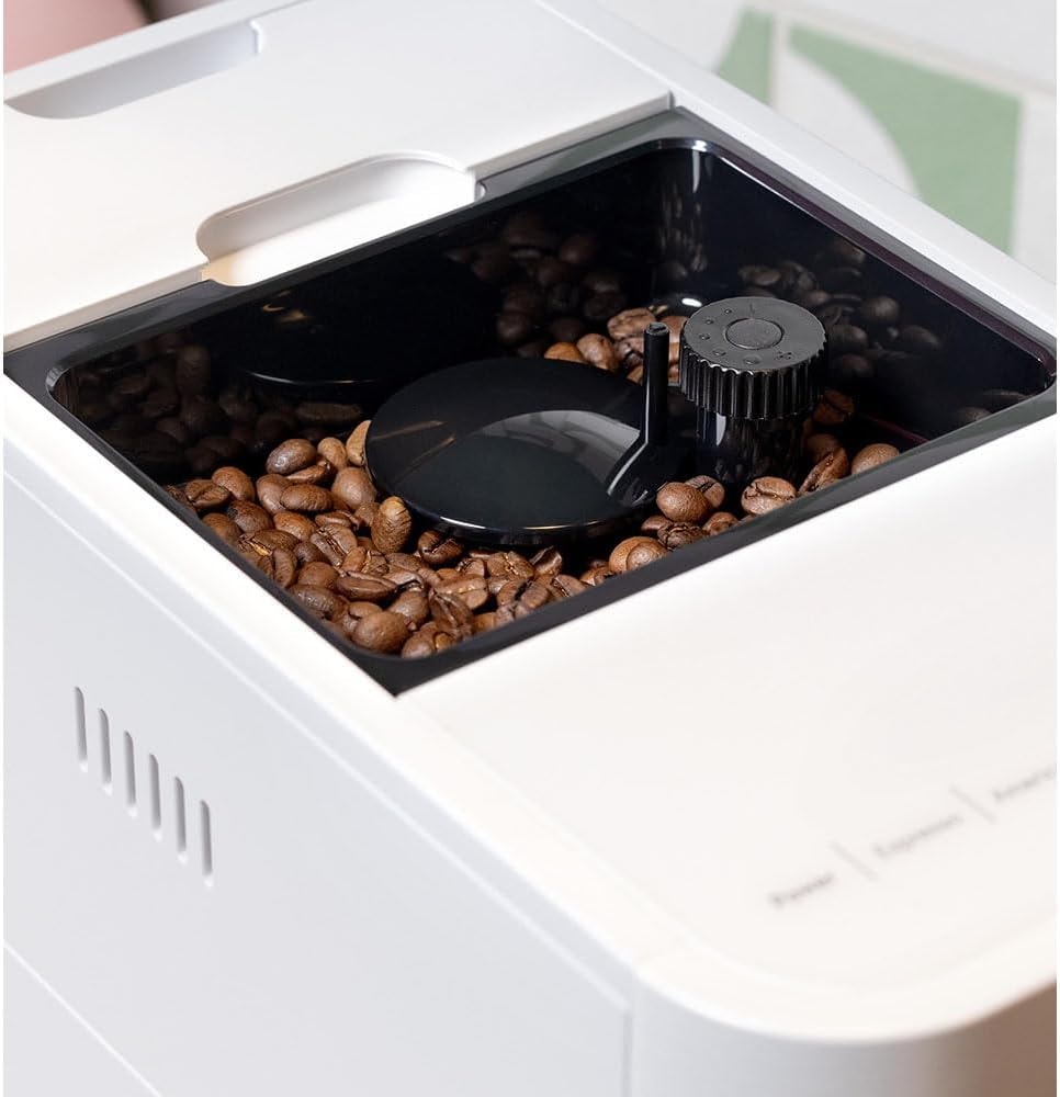 Cafe Affetto Automatic Espresso Machine + Frother – 1.2 liters – Matte White – Super-Automatic Espresso Machines