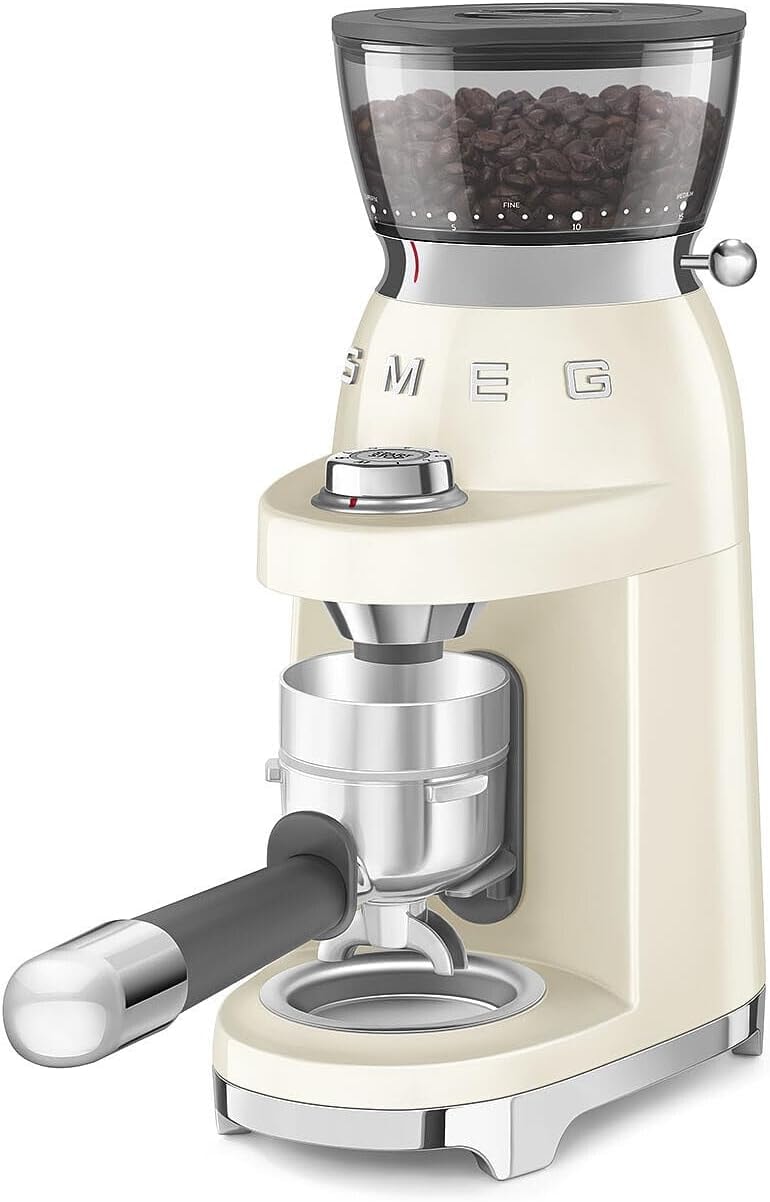 Smeg Coffee Grinder cgf01rdeu – Cream – Electric Burr Grinders