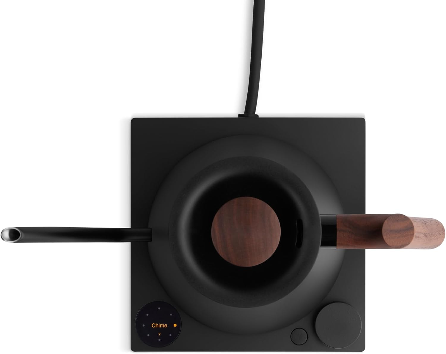 Fellow Products Stagg EKG Pro Electric Pouring Kettle in Black & Walnu – 0.9 liters – Matte Black with Walnut Handle + Lid Pull – Electric Kettles