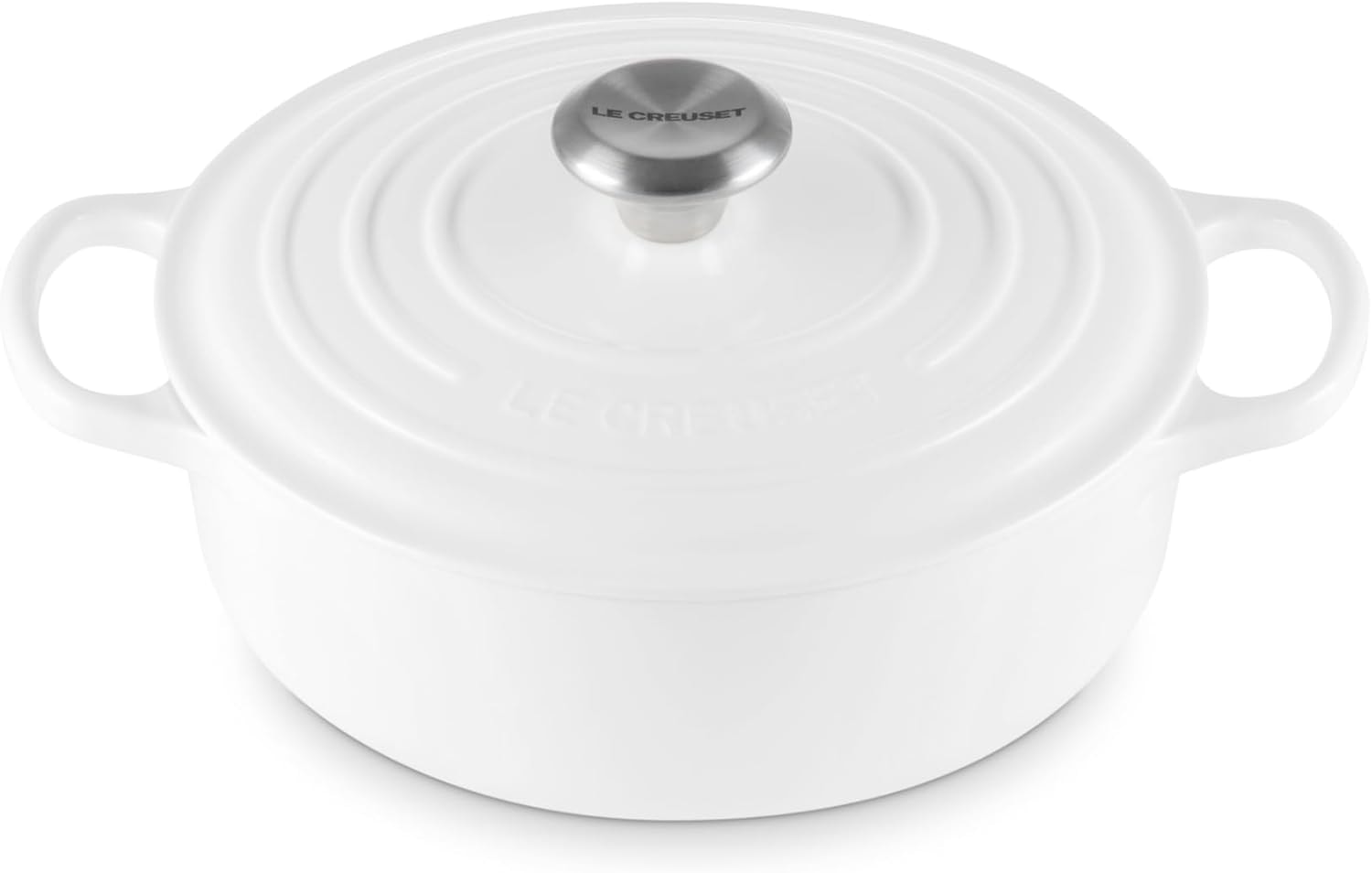 Le Creuset Signature Round Wide Dutch Oven – 3.5 quarts – White – Dutch Ovens