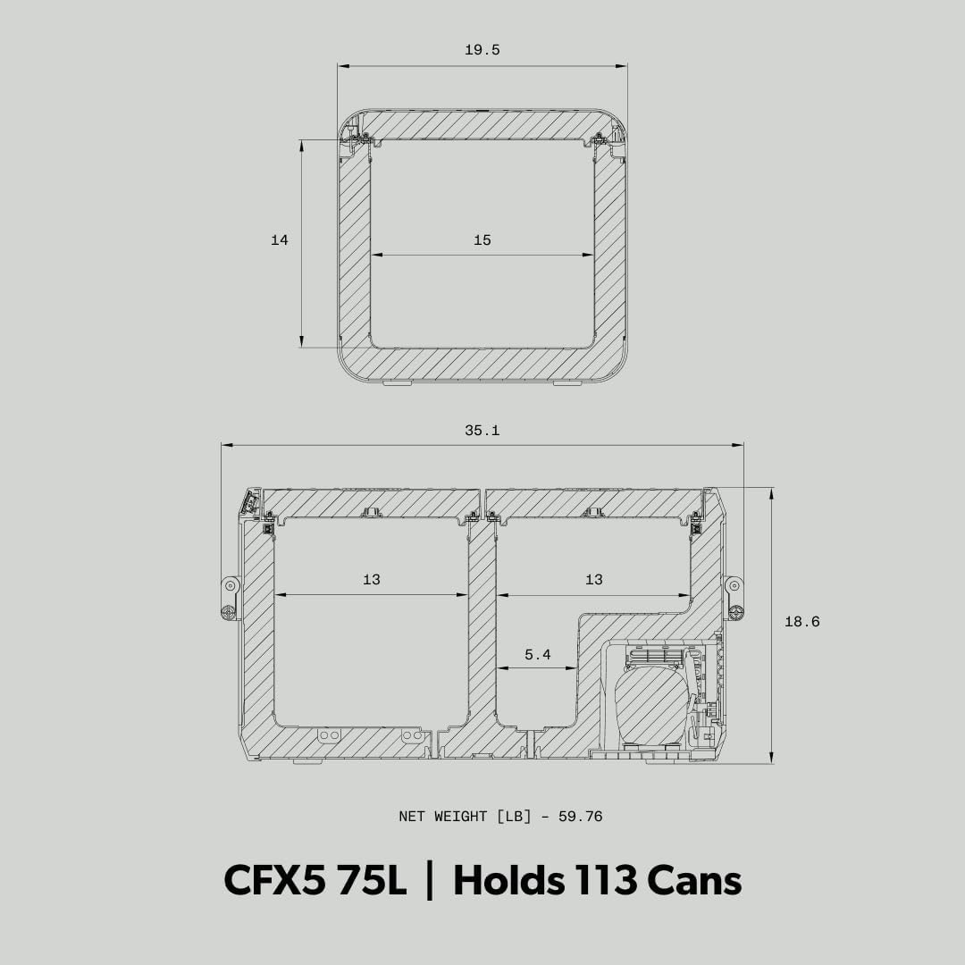 Dometic CFX5 75DZ Electric Cooler – 75 liters – CFX5-75L DZ – Refrigerators