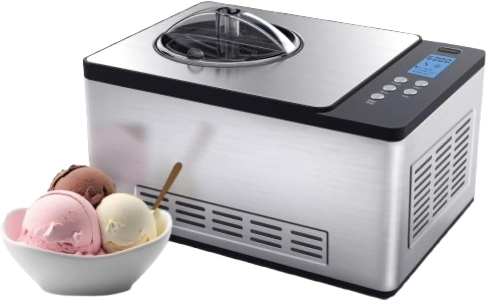 Watnature Automatic Ice Cream Maker VGJ0Z4FOS34E – 2 quarts – Stainless Steel – Ice Cream Machines