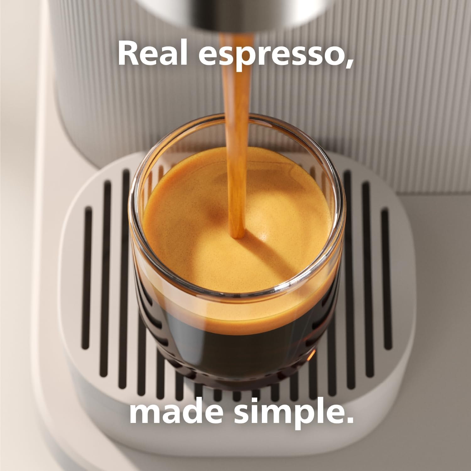 Philips Baristina Espresso Machine – 1.2 liters – White w/Wood Handle – Coffee Machines