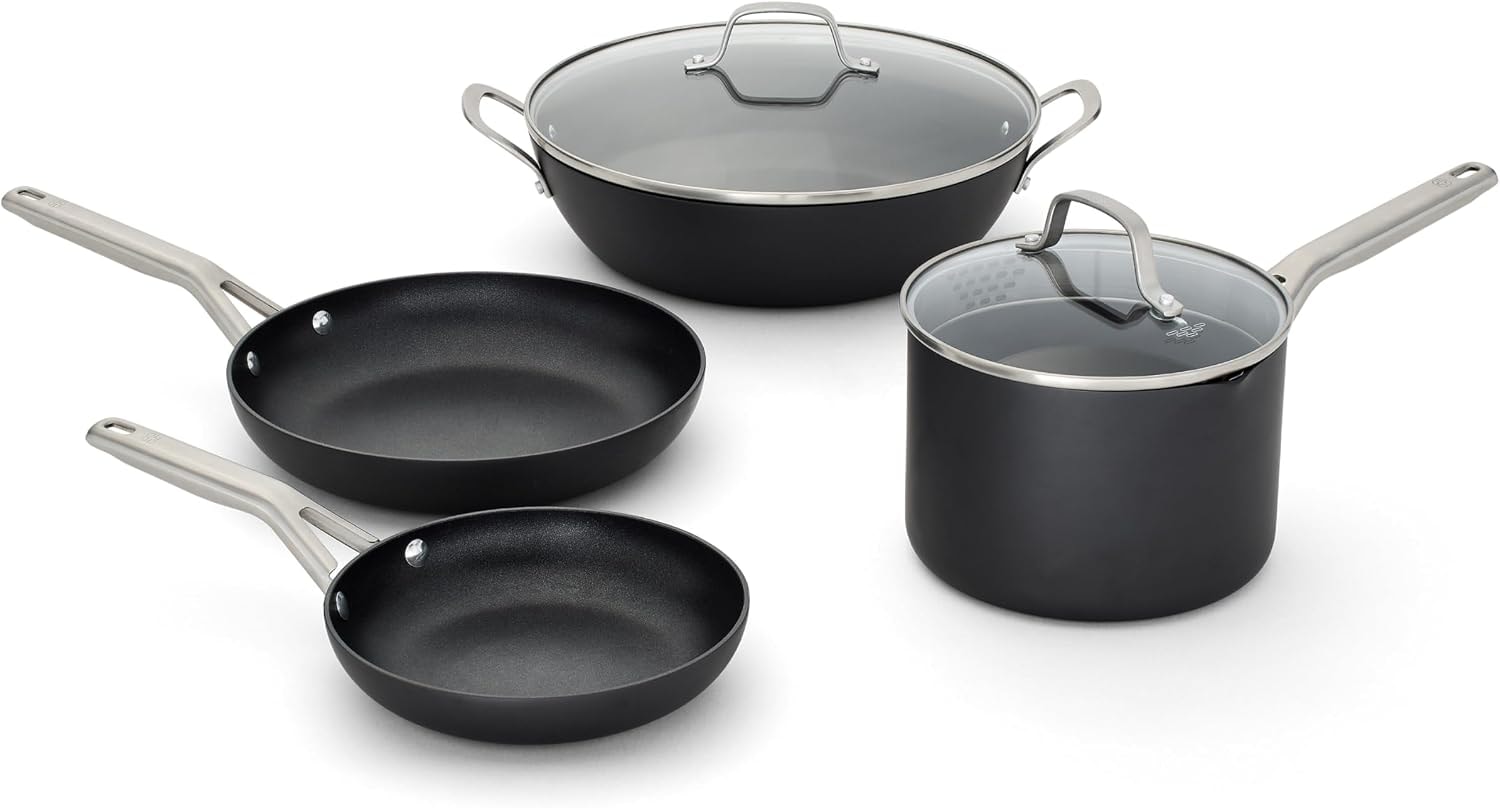 Calphalon Hard-Anodized Nonstick 14-Piece Cookware Set – 3.5 quarts – Black – Cookware Sets