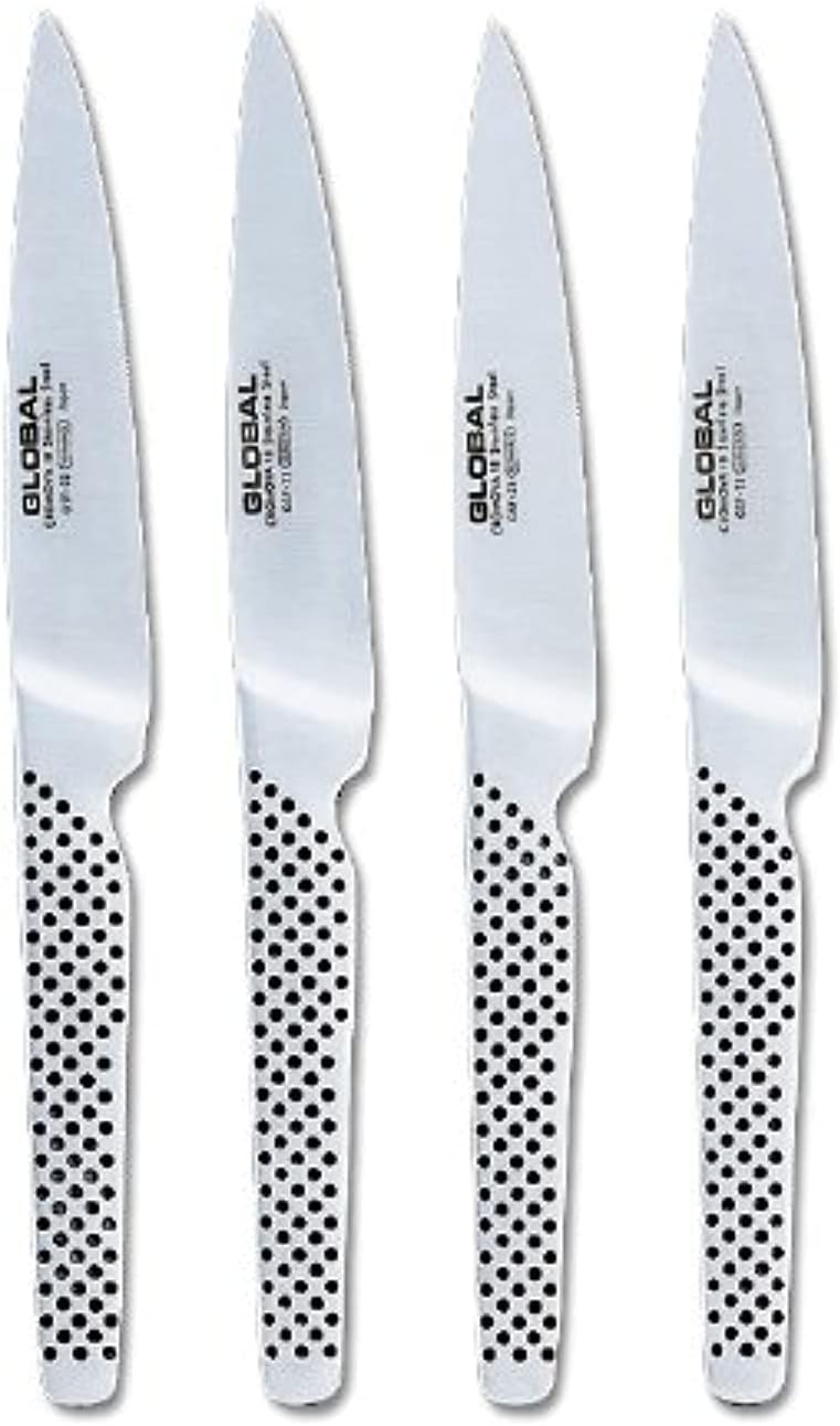 Global Classic 4-Piece Steak Knife Set – 4 Pieces – Silver – Steak Sets