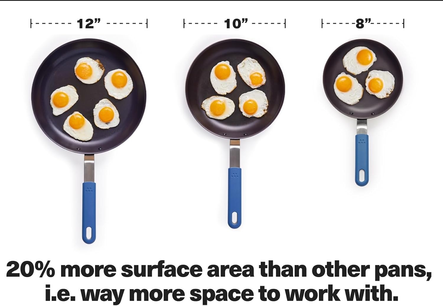 Misen Pre-Seasoned Carbon Steel Fry Pan – Lightweight Even Heating – 2.25 quarts – Black – Skillets