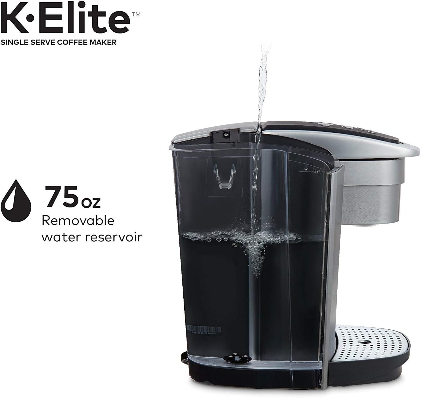 Keurig K-1550 Single Serve Coffee Maker Bundle – Brushed Silver – Single-Serve Brewers