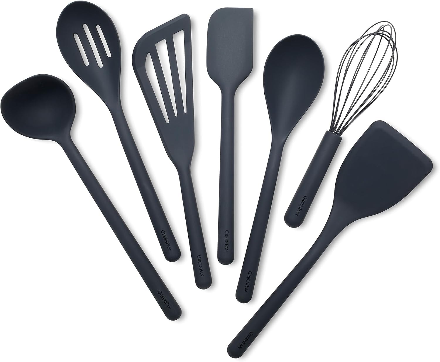 GreenPan Platinum Silicone Tools Utensil Set – Charcoal Gray – Spatulas