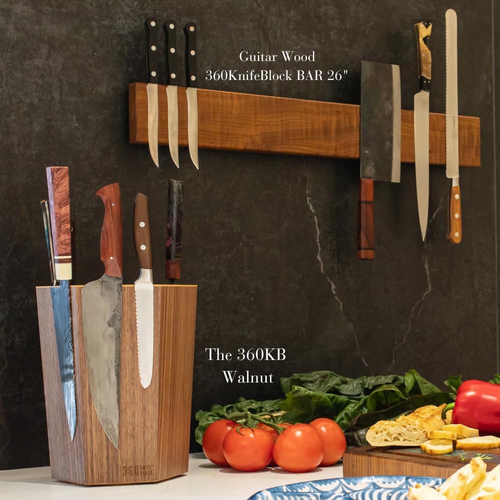360 Knife Block – 12 load – Dark wood – Knife Blocks