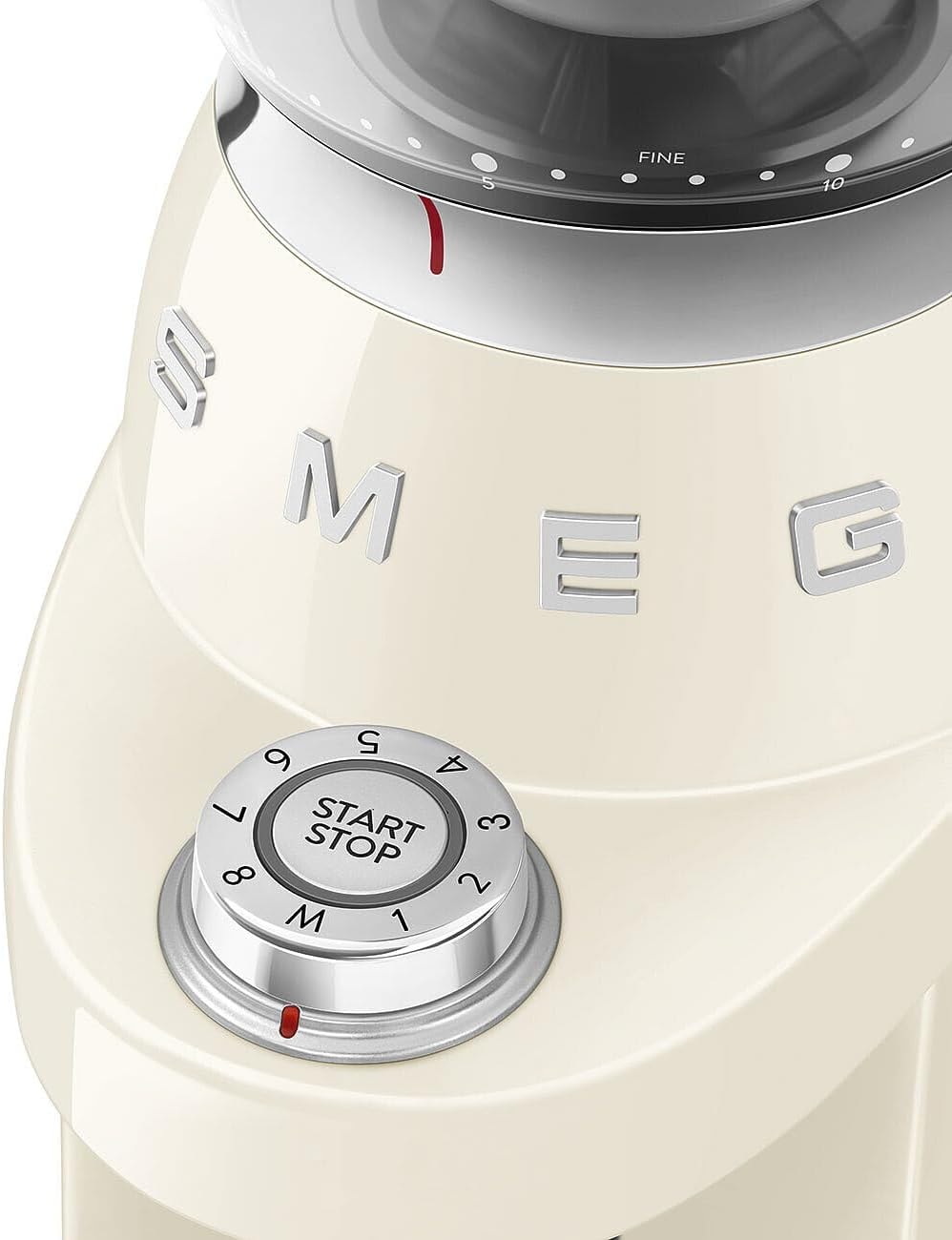 Smeg Coffee Grinder cgf01rdeu – Cream – Electric Burr Grinders