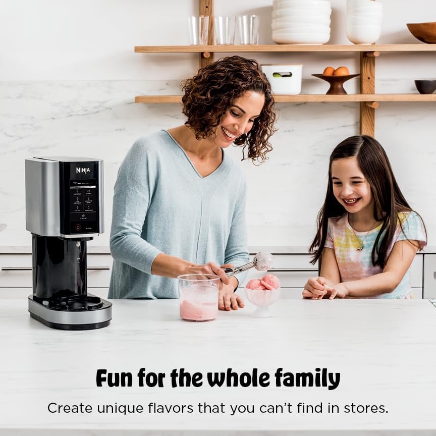 Ninja CREAMi Ice Cream Maker 7-in-1 – 1 pints – Silver – Ice Cream Machines