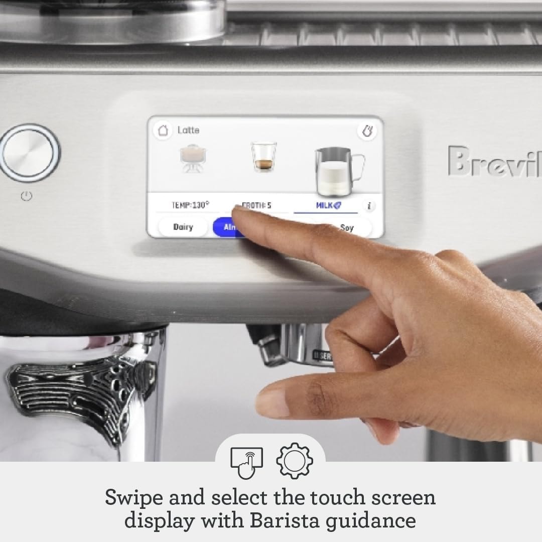 Breville Barista Touch Impress Espresso Machine – Brushed Stainless Steel – Semi-Automatic Espresso Machines