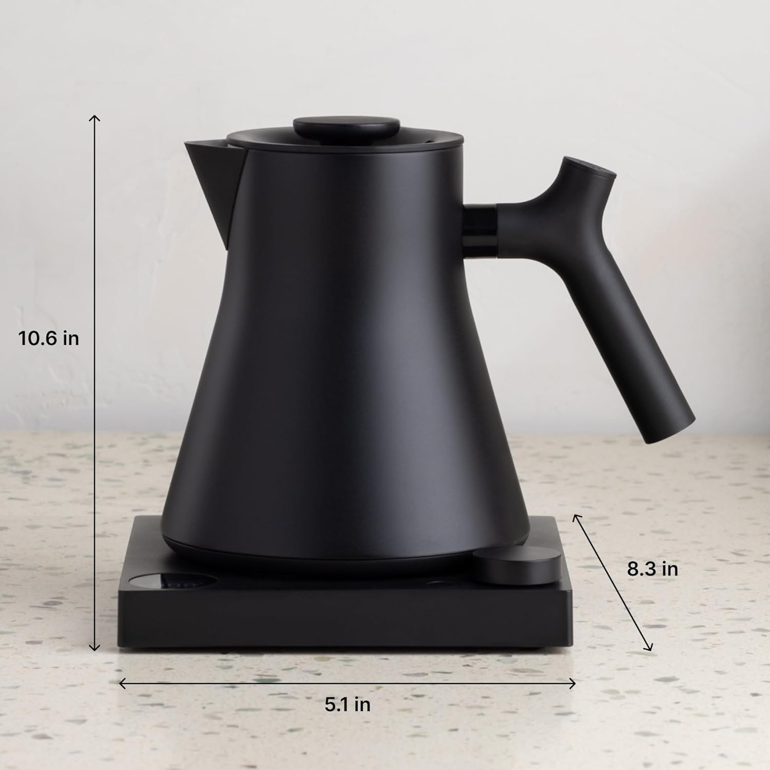 Fellow Corvo Ekg Pro Electric Kettle - Matte Black/walnut – 0.9 liters – Matte Black with Walnut Handle – Electric Kettles