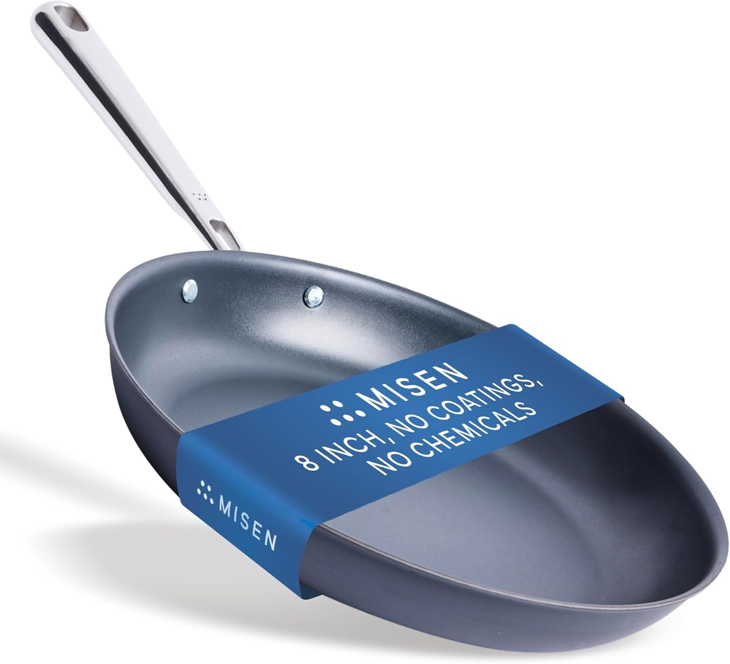Misen Carbon NonstickTM Skillet Nitrided Carbon Steel Professional Alt – 1.25 quarts – Skillets