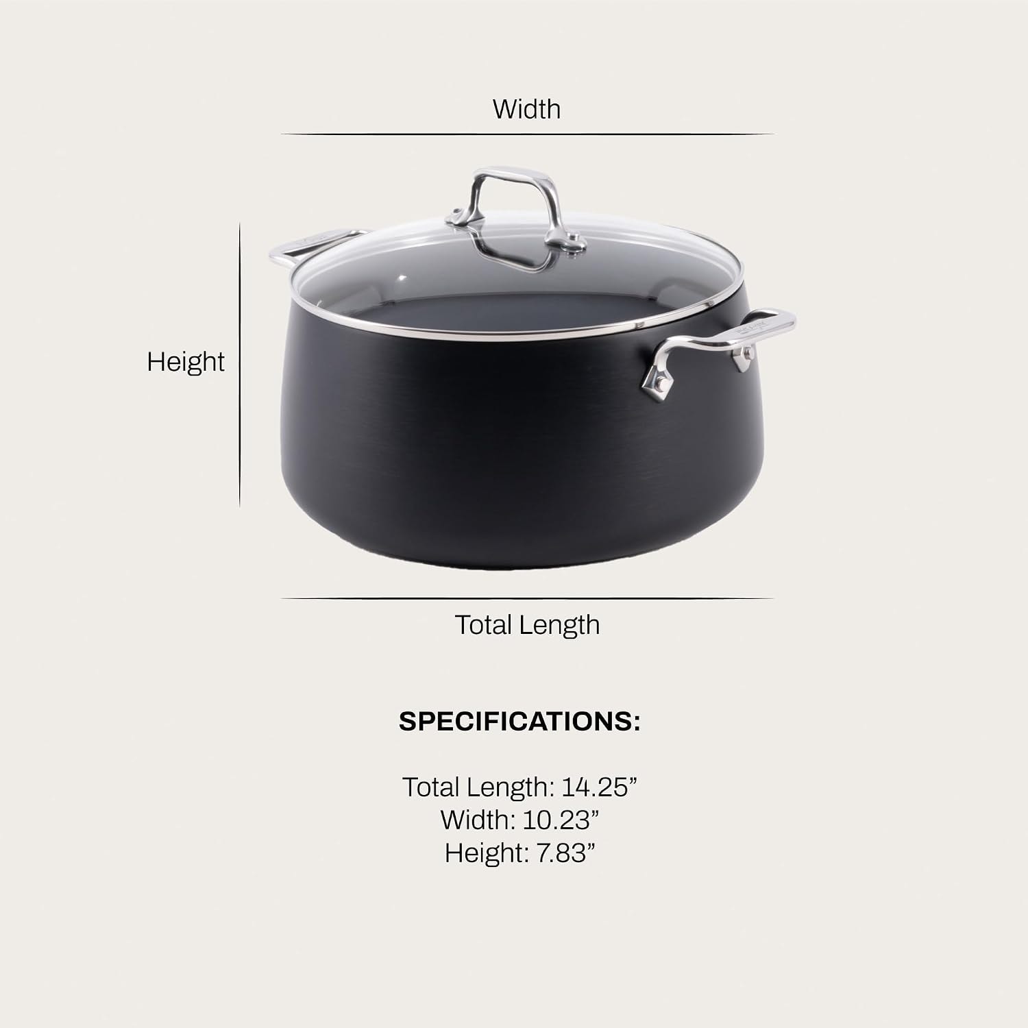 All-Clad Ultimate Soup Pot 6 qt w/ Lid – 8 quarts – Black – Stockpots