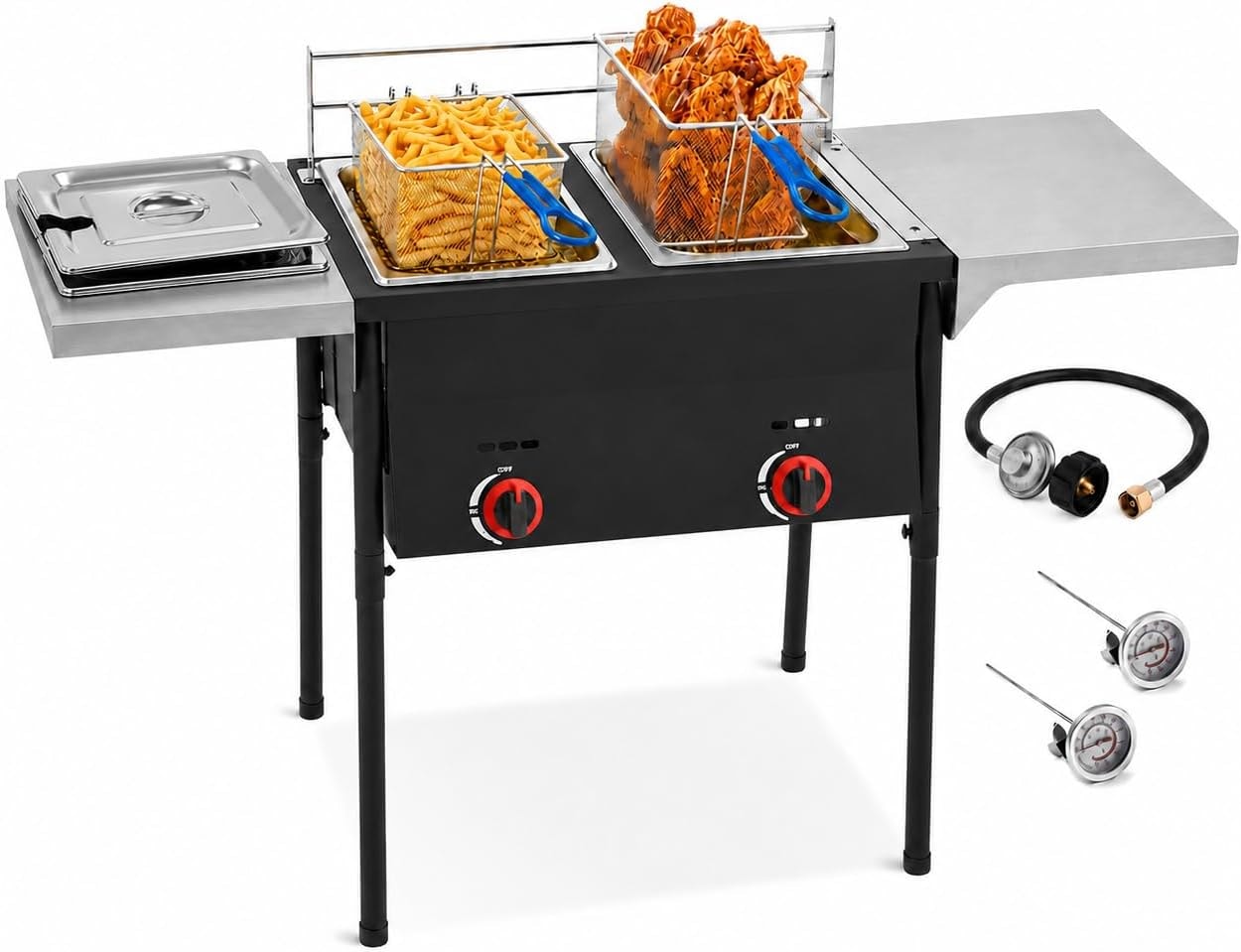 Bioexcel Two-Tank Deep Fryer – Stainless Steel – Fryers