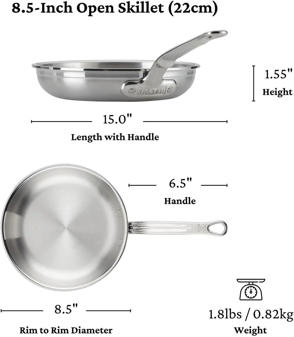 Hestan ProBond Forged Professional Clad Stainless-Steel 10-Piece Cookw – Stainless Steel – Cookware Sets