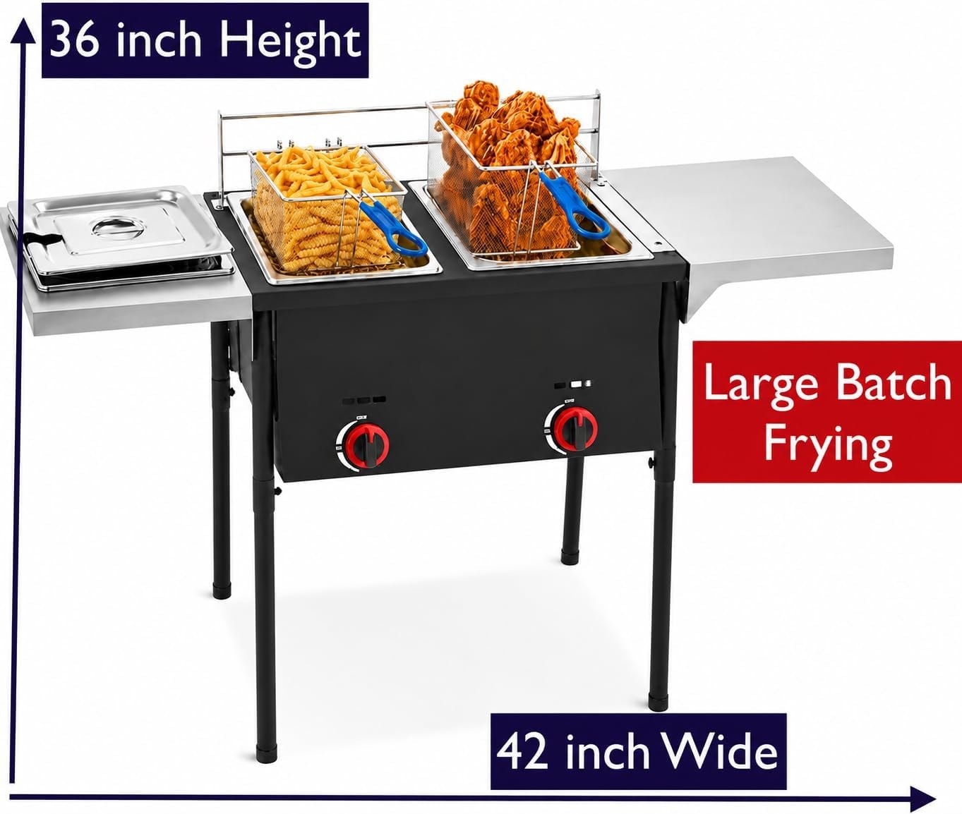 Bioexcel Two-Tank Deep Fryer – Stainless Steel – Fryers