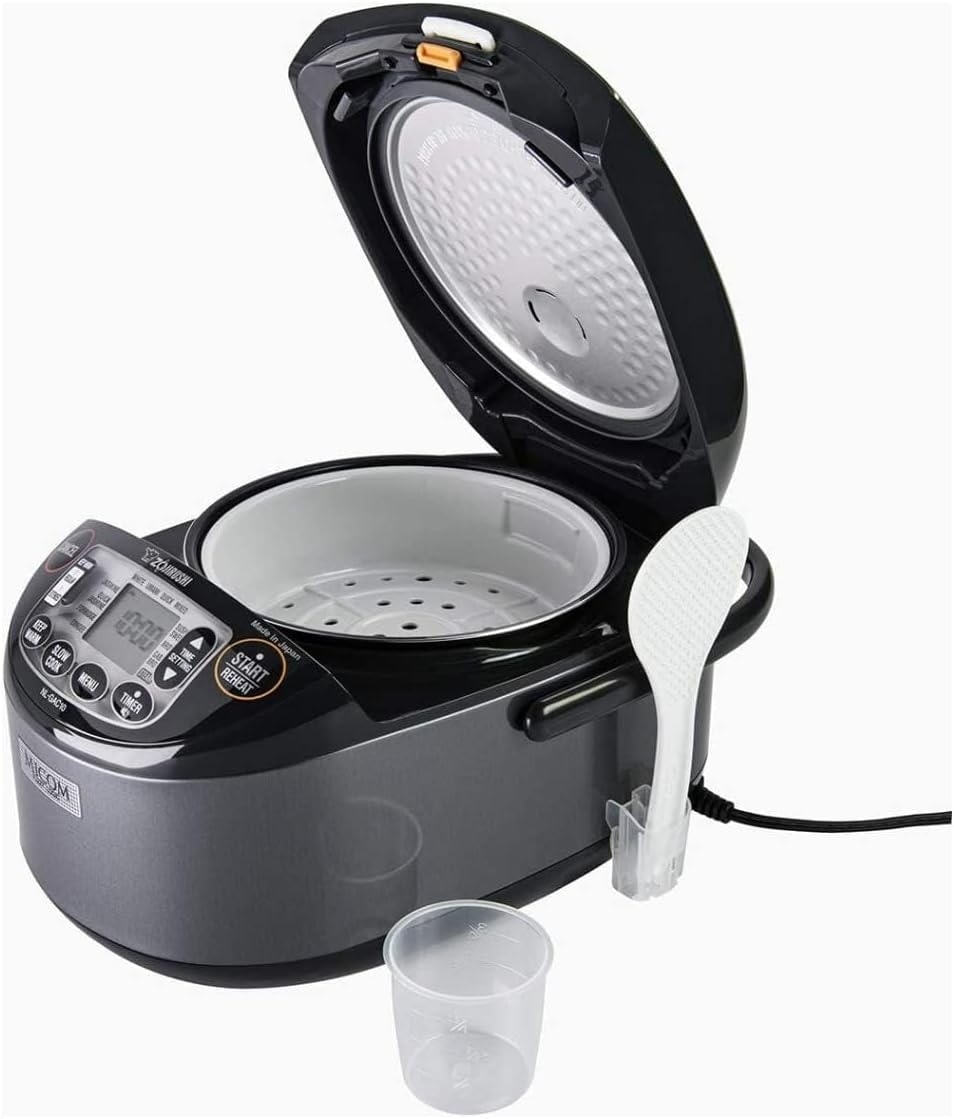 Zojirushi NL-GAC10BM Rice Cooker Bundle – 5.5 cups – Metallic Black – Rice Cookers