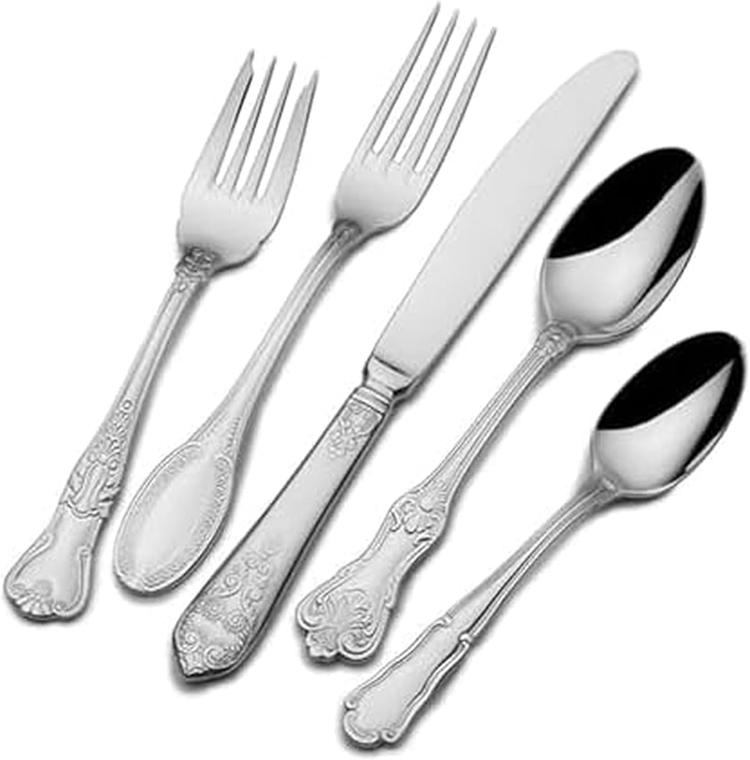 Wallace Hotel 77-Piece Flatware Set – Silver – Steak Sets