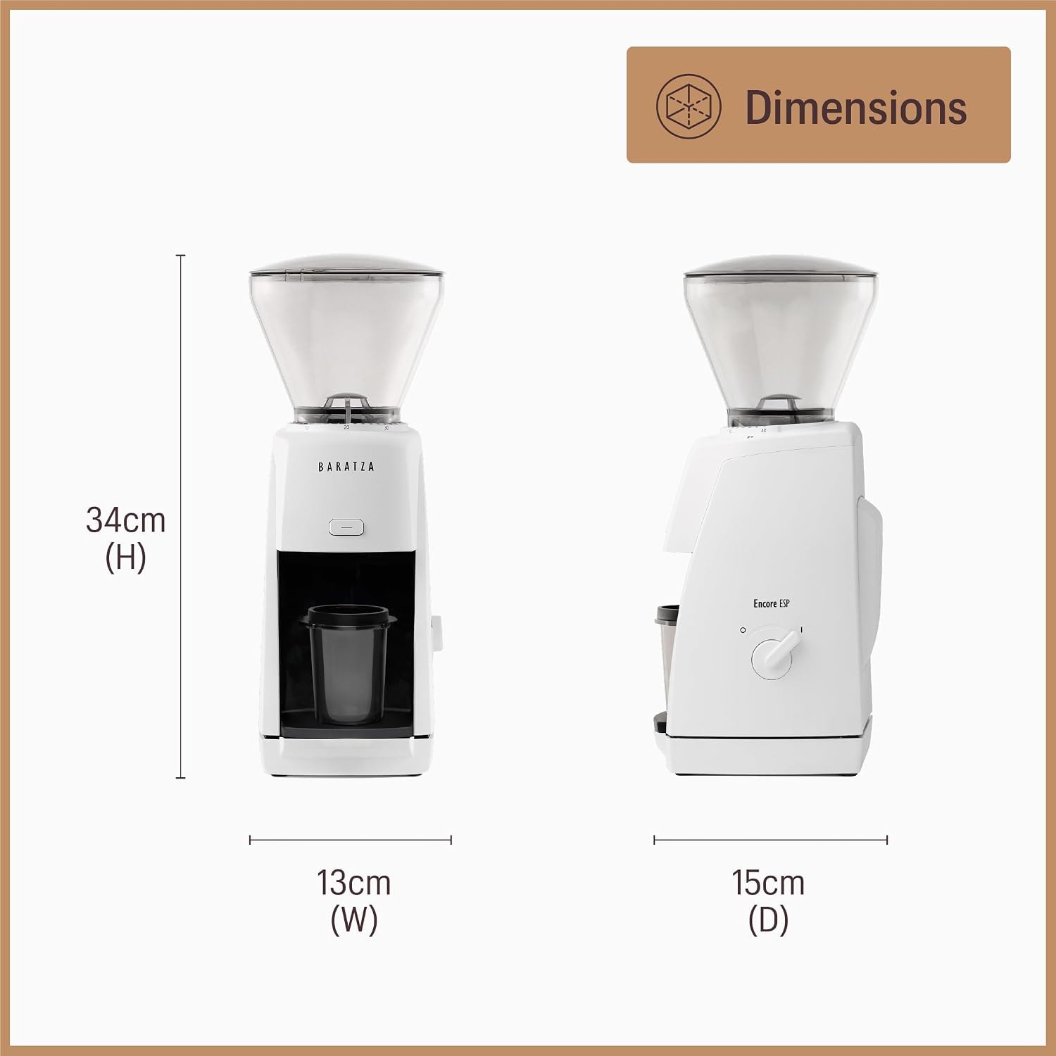 Baratza Encore ESP Grinder – Black – Electric Burr Grinders