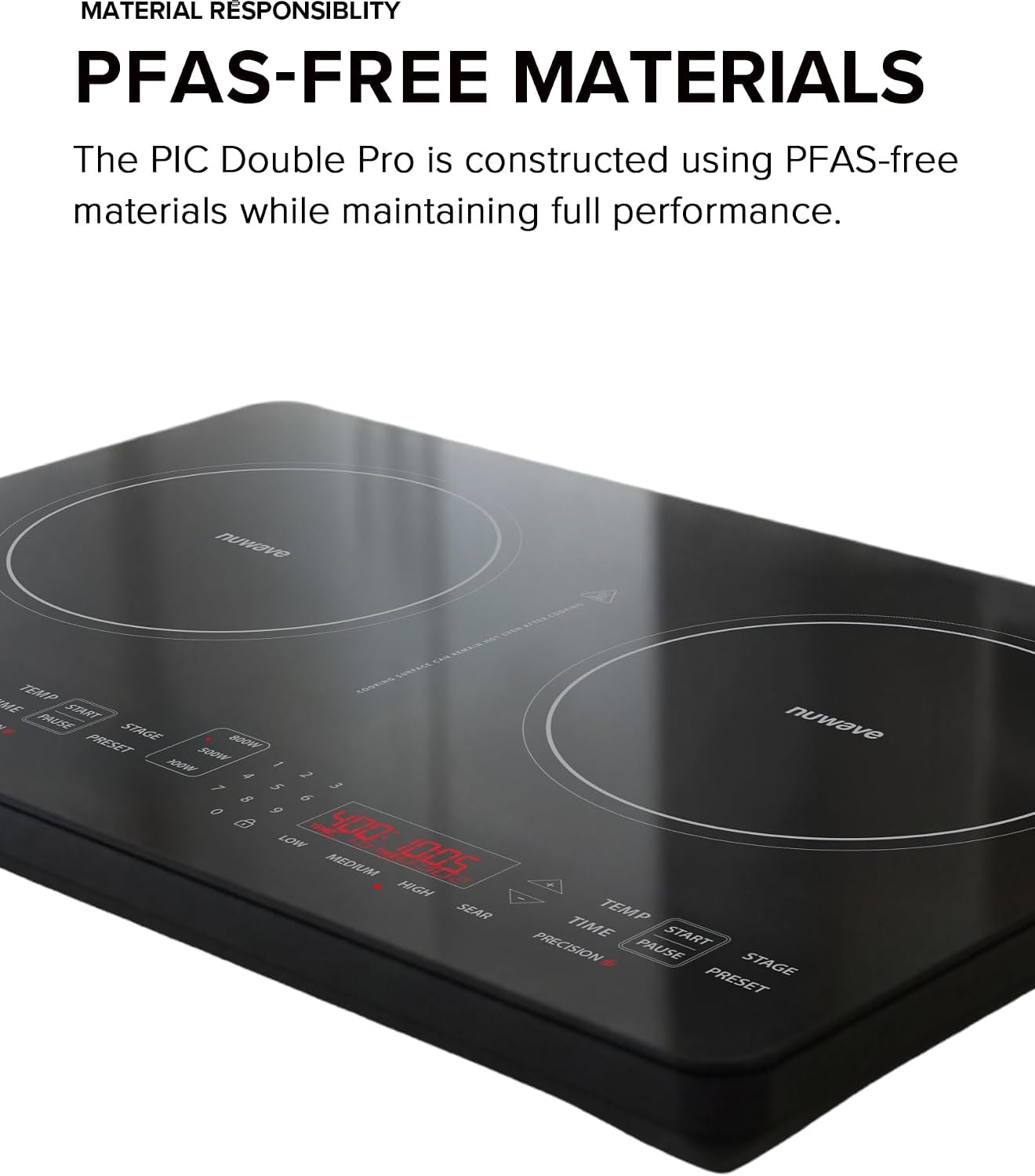 Prestige PIC 9.0 2000 W Induction Cooktop – 8" Heating Coil x2 – Black – Countertop Burners