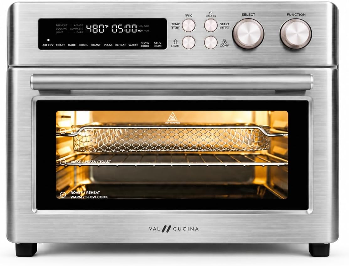 Cucina: Brushed French Oven (5 qt) – 26.3 quarts – Brushed Stainless Steel Finish – Air Fryers