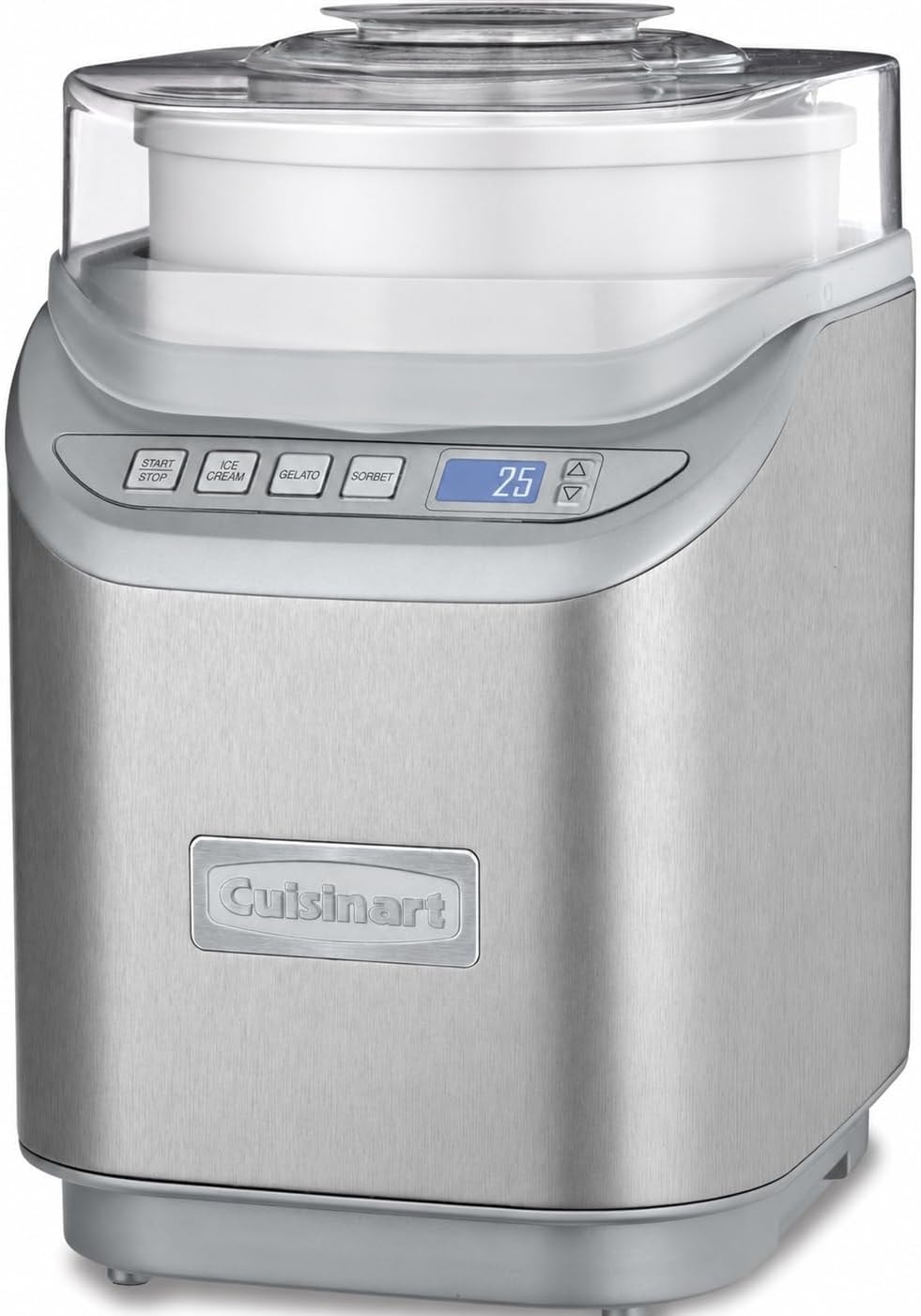 Cuisinart Ice Cream Maker Machine ICE-70P1 – Stainless Steel/White Bowl – Ice Cream Machines