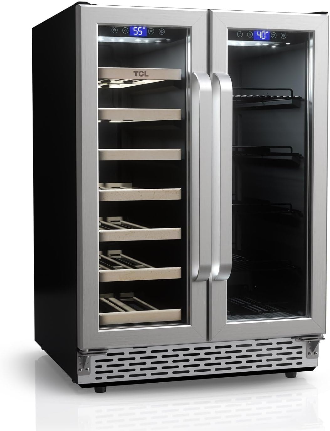 TCL 24 in. Single Zone Beverage Cooler – 5.3 cubic feet – Stainless – Bar Tools & Drinkware