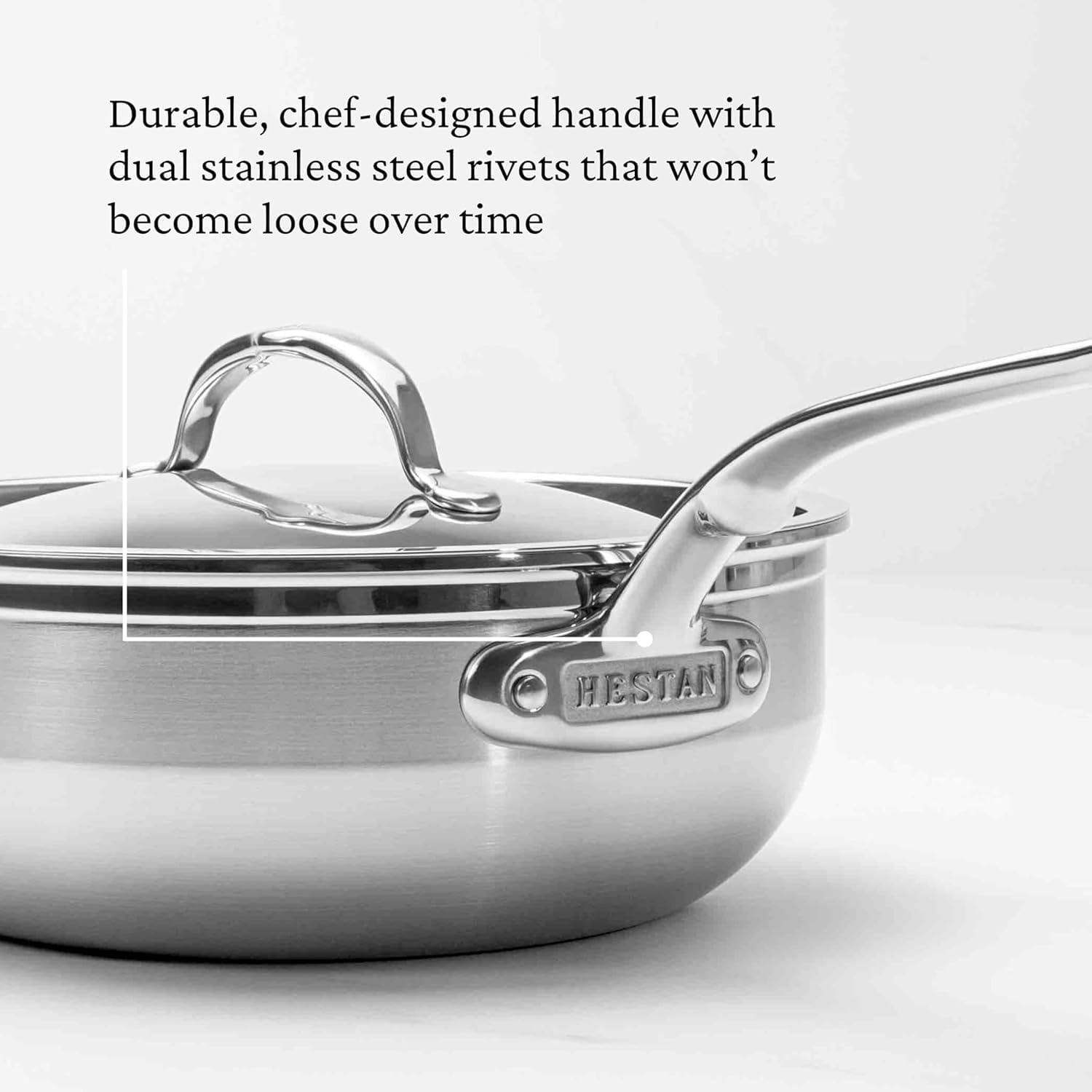 Hestan ProBond Forged Stainless Steel - Professional Clad Stainless St – 3.5 quarts – Skillets