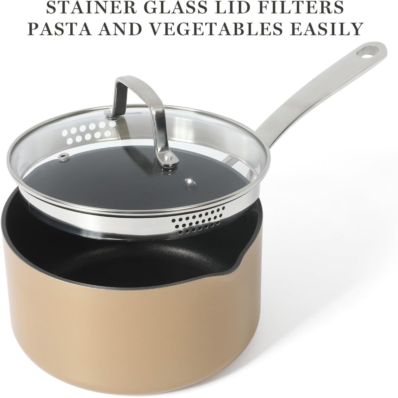Martha Stewart 12-Piece Hard Anodized Aluminum Nonstick Cookware Set – 4.6 liters – Copper – Cookware Sets