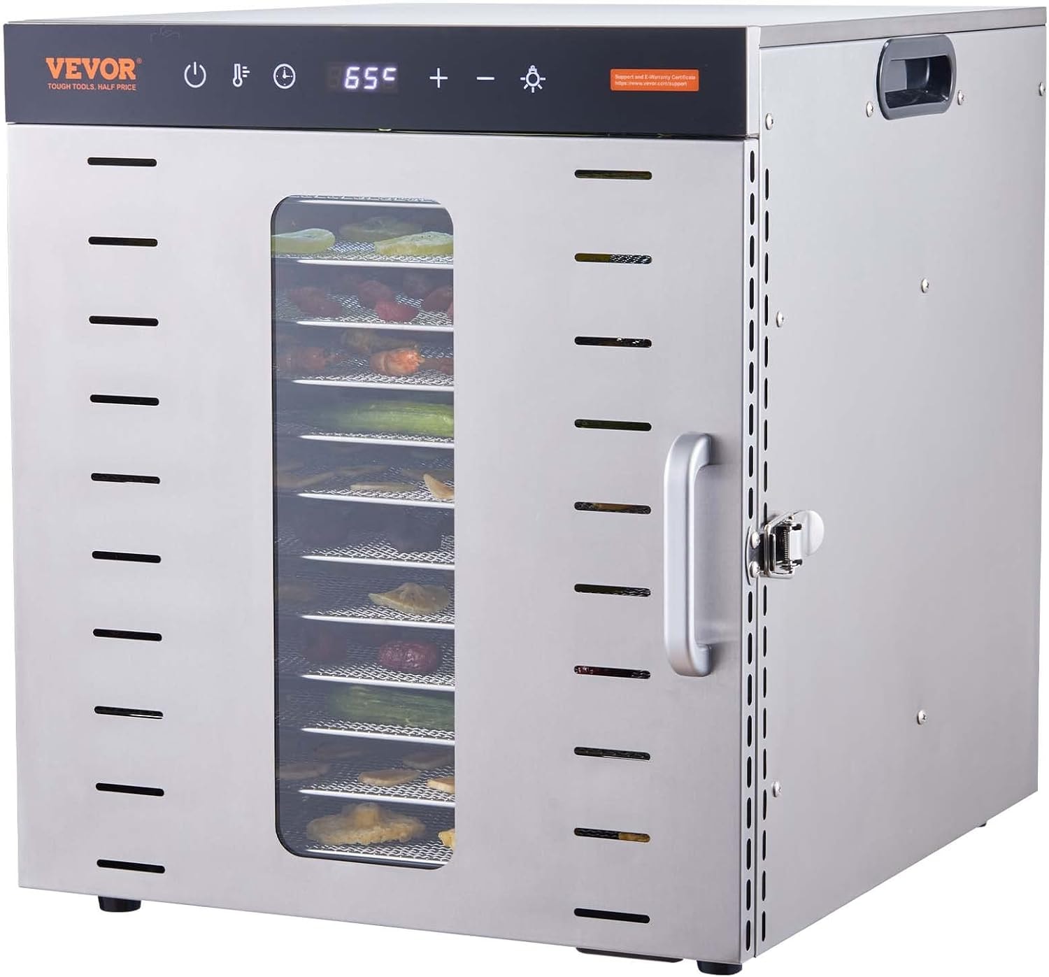 10-tray Food Dehydrator, 1000w with Digital Timer & Temp Control, Stai – Sliver – Dehydrators