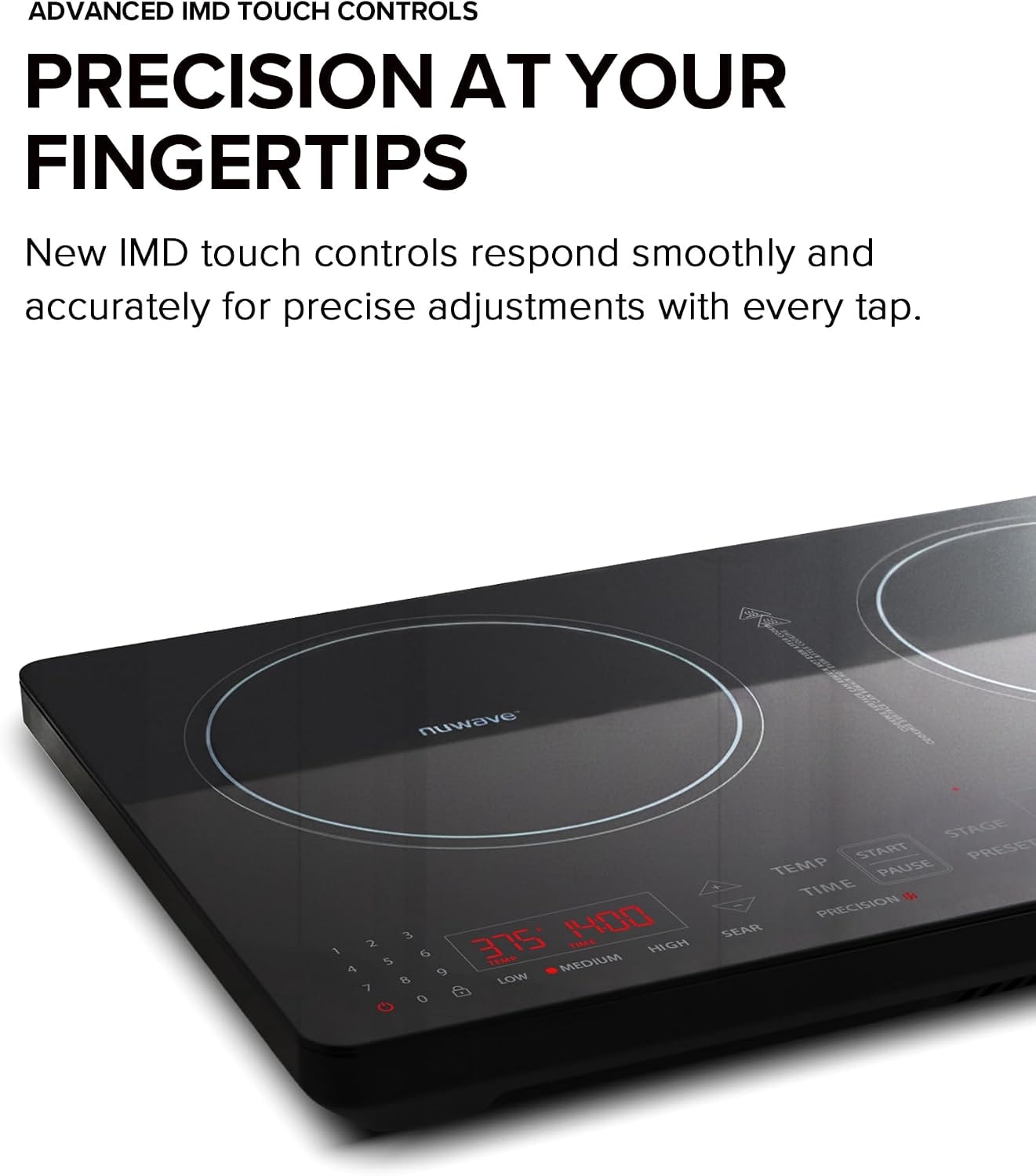 Prestige PIC 9.0 2000 W Induction Cooktop – 8" Heating Coil x2 – Black – Countertop Burners