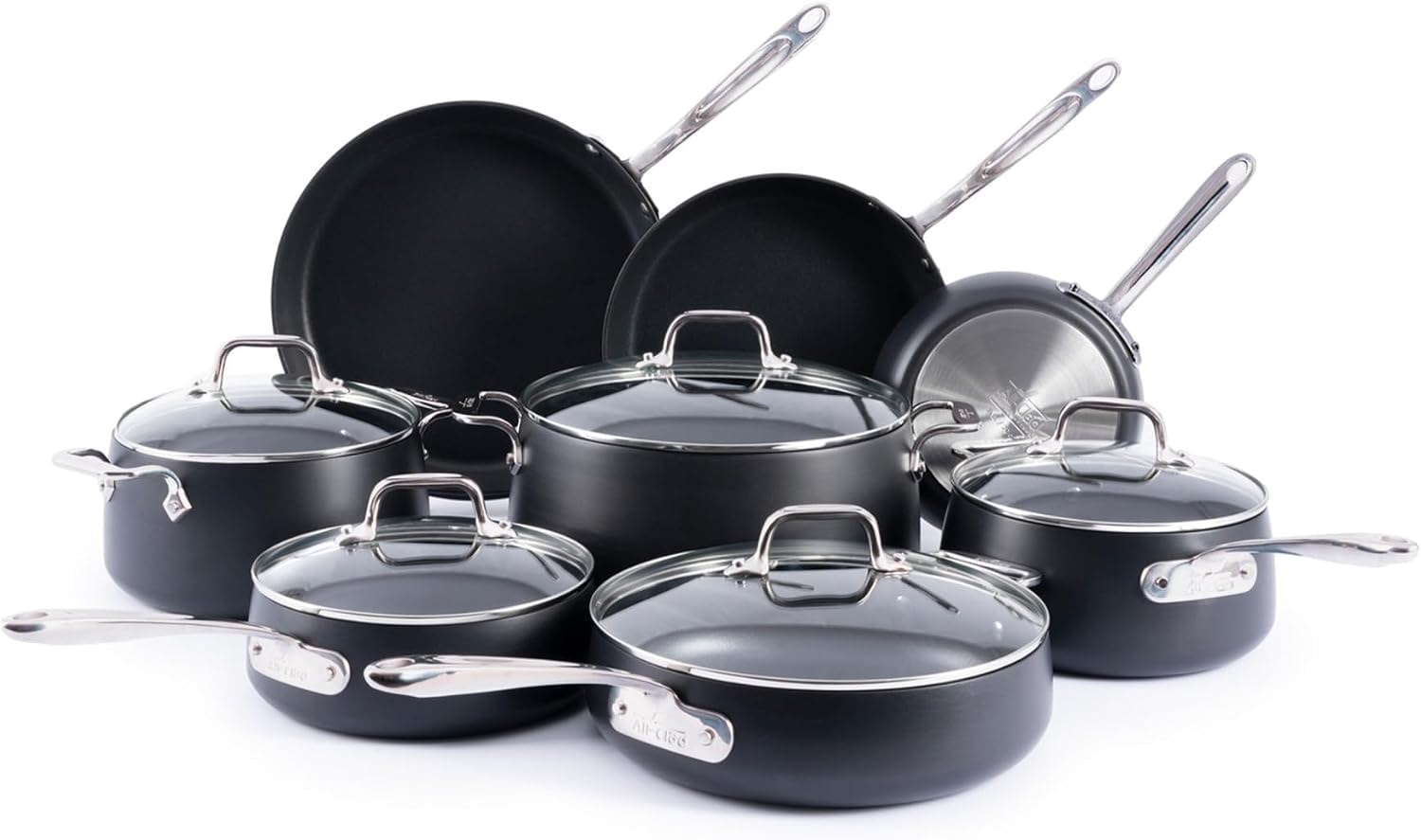 All-Clad HA1 Hard Anodized Nonstick Cookware Set 13-Piece – Black – Cookware Sets