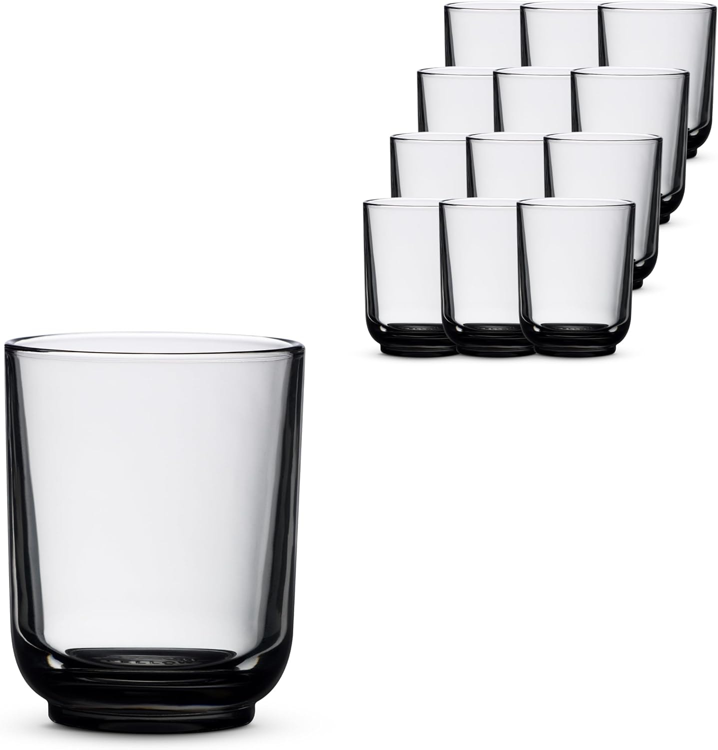 Pirch Espresso Glasses Set Of 12 - Artisanal, Dishwasher Safe, Smoke – Mixed Drinkware Sets