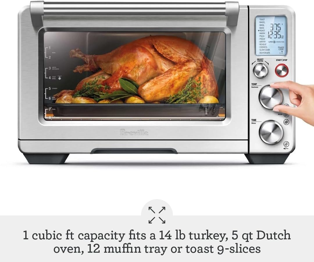 Breville Smart Oven Air Fryer Pro – 1 cubic feet – Brushed Stainless Steel – Convection Ovens
