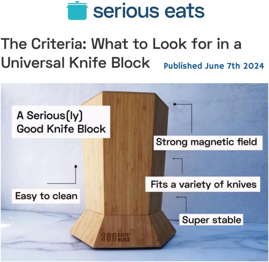 360 Knife Block – 12 load – Dark wood – Knife Blocks