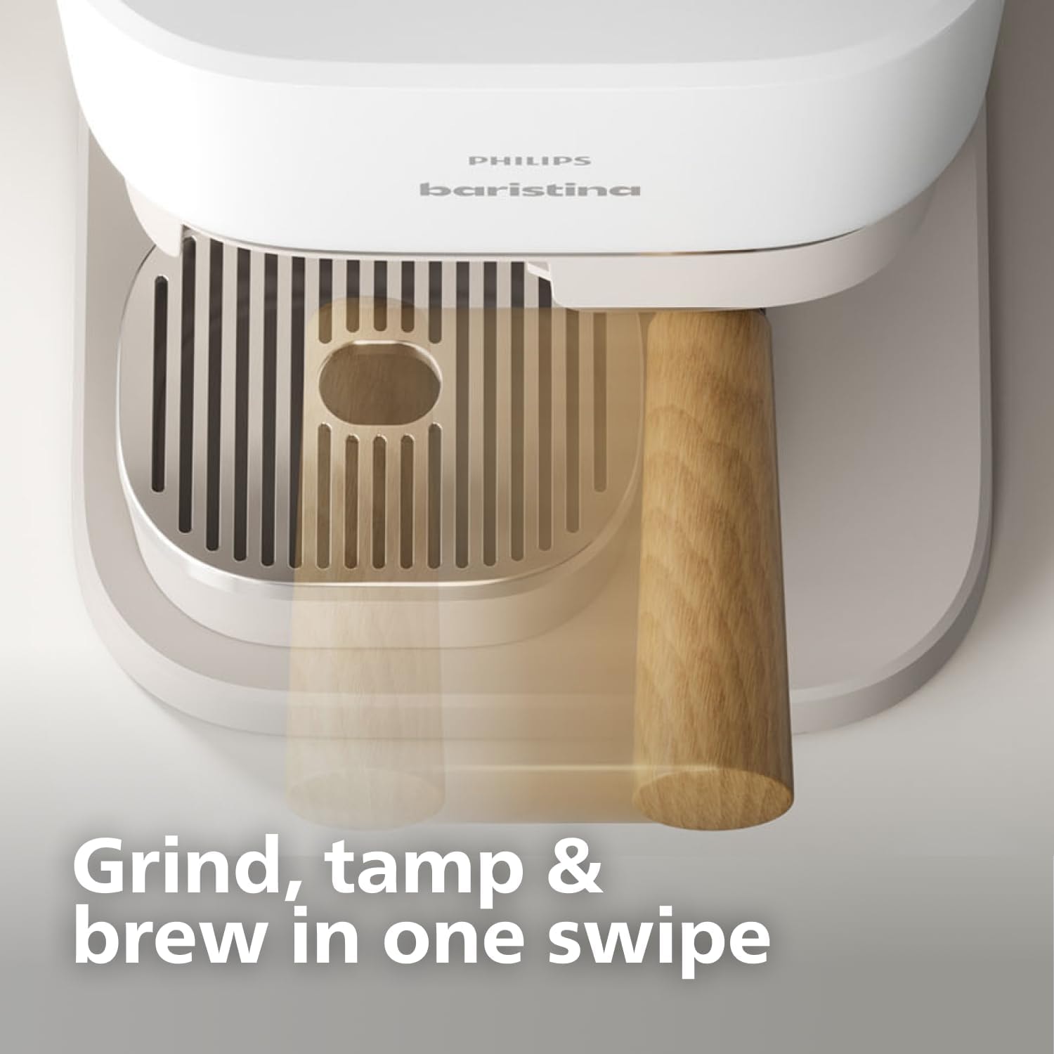 Philips Baristina Espresso Machine – 1.2 liters – White w/Wood Handle – Coffee Machines