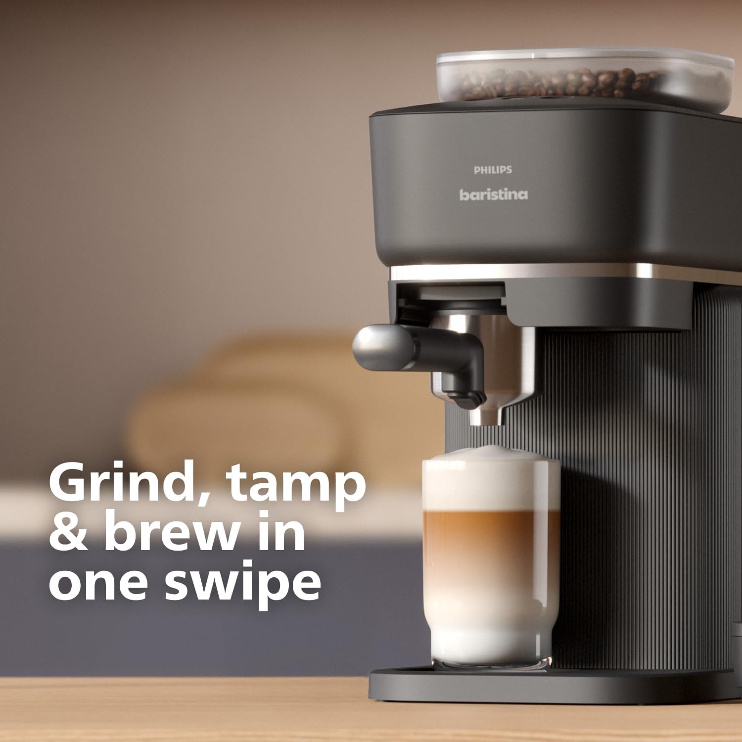 Philips Baristina Automatic Espresso Machine & Milk Frother Bundle – 1 cups – Black – Espresso Machine & Coffeemaker Combos