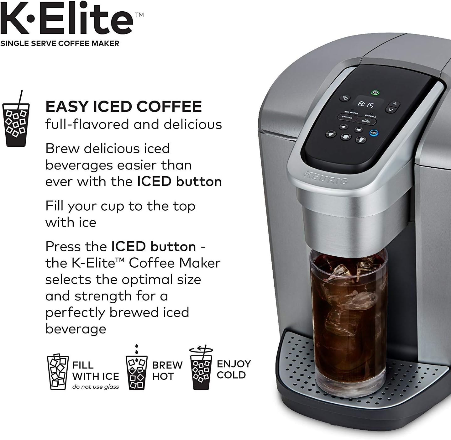Keurig K-1550 Single Serve Coffee Maker Bundle – Brushed Silver – Single-Serve Brewers